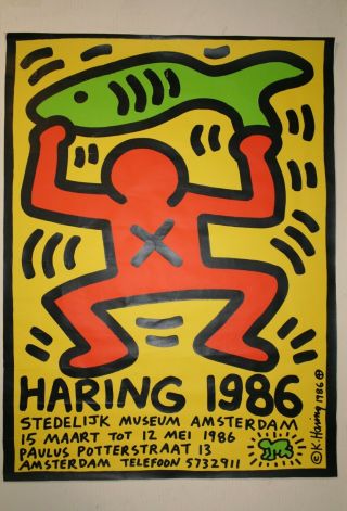Keith Haring Museum 1986 Exhibition Art Litho Poster Very Rare Limited