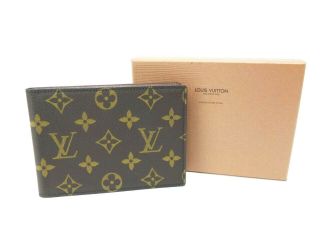 Authentic Louis Vuitton Monogram Photo Case Frame Vintage Brown Lv