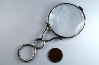 Antique Georgian Period English Silver Magnifying Glass C1800 Retailed By Asprey