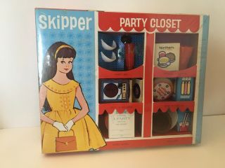 Vintage Barbie Skipper Party Closet By Merry Mfg.  1964 Nrfb Nib,