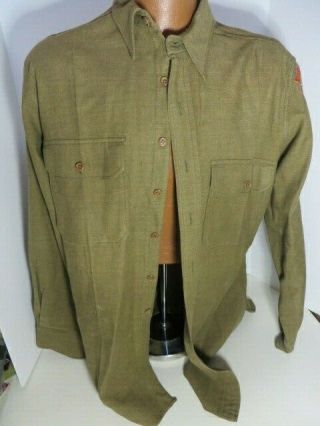 WW2 US Army Shirt and Pants set with Rare Minnesota NG Patch sz16 - 35,  w33L35 4