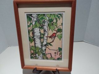Toshi Yoshida Japanese Woodblock Print Set Franklin Bird Series Signed Rare 2