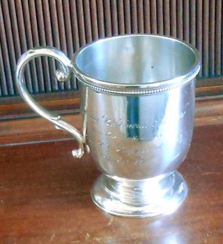 1860 s American Sterling Silver Child ' s Cup Mug From a Civil War Colonel Hagner 2
