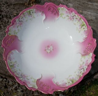 Victorian Style Hand Painted Victorian Porcelain Vegetable Bowl