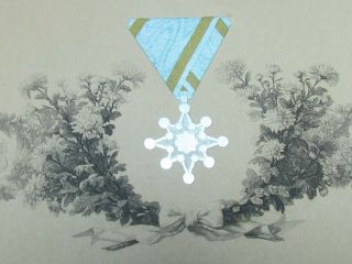 Japanese Medal Sacred Treasure Document Certificate Pre Ww2 Wwii 1935 War Order