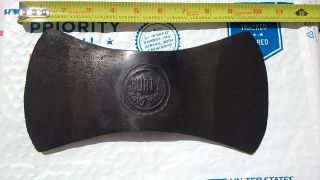 Rare Vintage Hurty Double Bit Axe Head Embossed Hackett,  Gates & Hurty,  Kelly Axe