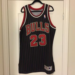 1995 - 96 Champion Michael Jordan Chicago Bulls Pro Cut Game Jersey Sz 46,  3 " Vtg