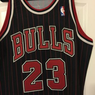 1995 - 96 Champion Michael Jordan Chicago Bulls Pro Cut Game Jersey sz 46,  3 