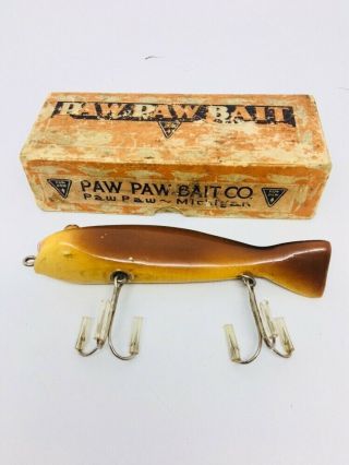 Vintage Tough Paw Paw Bait Co Bullhead Fishing Lure 3