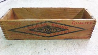 Vintage Cheese Crate Wooden Box Diamond National Creamery