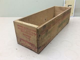 Vintage Wood Dairyland Cheese Box Primitive Wooden 4