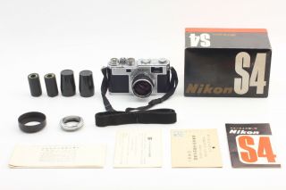 [vintage ] Nikon S4 Body,  Nippon Kogaku Nikkor - S 5cm 50mm F/1.  4 Lens From Japan