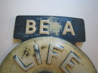 Vintage Car Auto License Plate Topper Be A Life Saver Drive Safely Made in USA 4