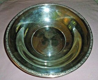 Vintage Frank M.  Whiting Sterling Silver Bowl.  11 - 1/4 " Dia.  X 2 - 3/8 " T.  470 Gr.