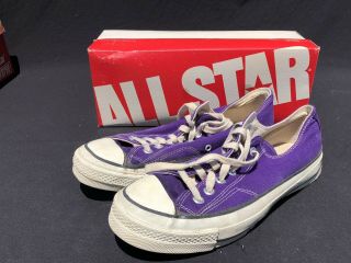 Vintage Converse Chuck Taylor Purple Oxford All Star Shoes Sz 8.  5 Basketball 70s