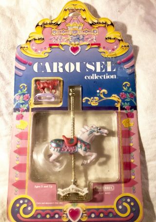 Vintage Matchbox Carousel Horse ‘wild Flower’ & Charm In Package