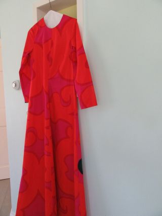 Rare Vintage Marimekko Cotton Print Dress,  Approx.  1969 - 70,  Pristine