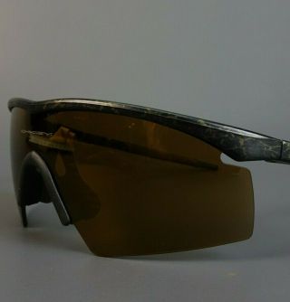 Vintage Oakley M Frame Rare Black/Gold Marble Frame W/ Iridium Lens 5