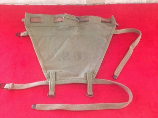 WW2 US Army Haversack M1928 Pack Tail Piece Carrier Diaper Dated 1942 2