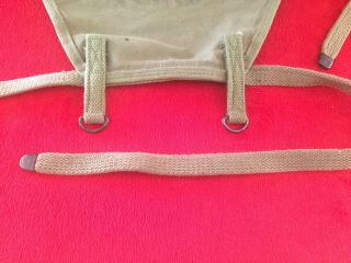 WW2 US Army Haversack M1928 Pack Tail Piece Carrier Diaper Dated 1942 4