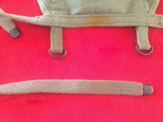 WW2 US Army Haversack M1928 Pack Tail Piece Carrier Diaper Dated 1942 5