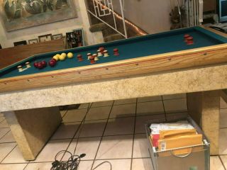 RARE vintage Exhibit Supply Co.  Coin Operated Bumper Pool Table - Antique 5