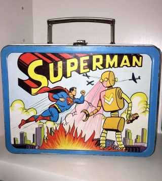 Very Rare 1954 Superman Metal Lunch Box Holy Grail