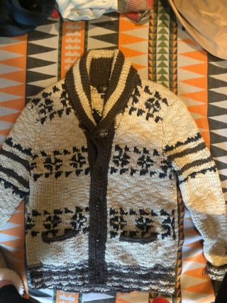 Rrl Vintage 100 Wool Handmade Southwestern Sweater Sz Medium