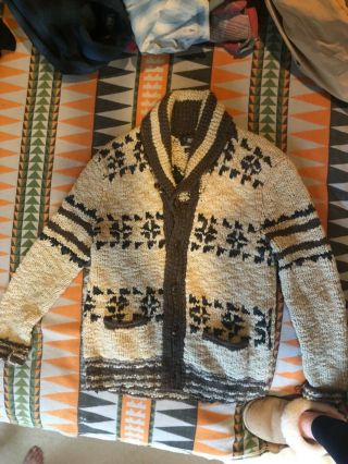 RRL Vintage 100 wool handmade southwestern sweater sz medium 2