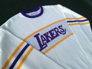 Nwt L.  A.  Lakers Brand Sweater Nfl Size Large By Cliff Engle (vintage Last One)