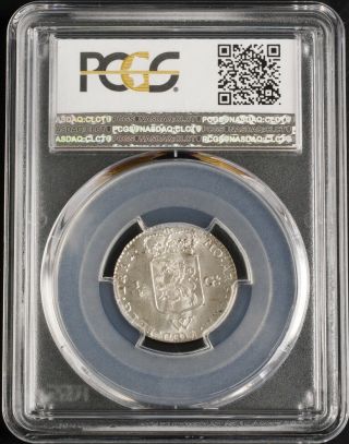 1794,  Netherlands West Indies.  Rare Silver 1/4 Gulden Coin.  Top Pop PCGS MS - 66 4