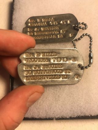 WW2 US Nok Dog Tag Set Jersey Vet 1943 (B465 2