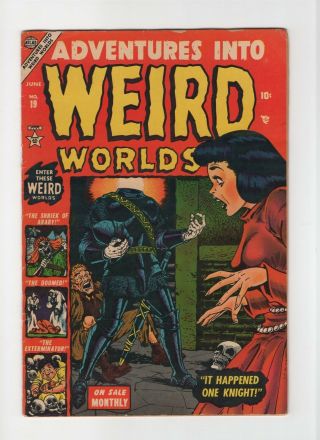 Adventures Into Weird Worlds 19 Vintage Marvel Atlas Prehero Decapitation Cover