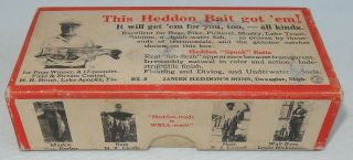 Vintage Heddon No.  740 Xbw Punkin - Seed Fishing Lure Box Only & Paperwork