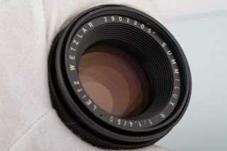 Leica Summilux - R 50mm f/1.  4 Rare E55 Ver.  2 Wetzlar Genrmany 1978.  Optic 6