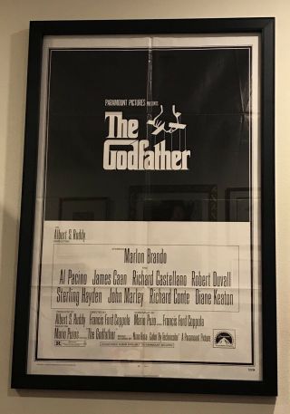 Vintage Cinemasterpieces The Godfather Movie Poster Custom Frame