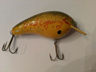 Vintage Fred C Young Big O Lure Handcarved Signed & Numbered 766