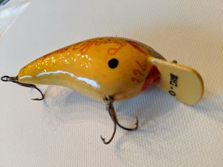 Vintage Fred C Young Big O Lure Handcarved Signed & Numbered 766 3
