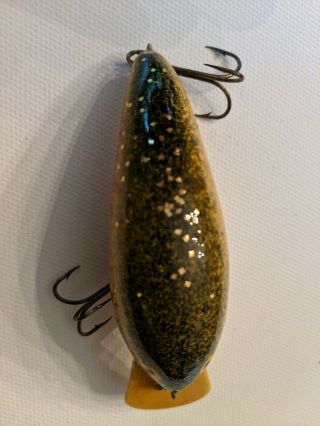 Vintage Fred C Young Big O Lure Handcarved Signed & Numbered 766 4