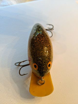 Vintage Fred C Young Big O Lure Handcarved Signed & Numbered 766 5