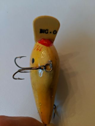 Vintage Fred C Young Big O Lure Handcarved Signed & Numbered 766 7