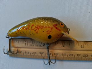 Vintage Fred C Young Big O Lure Handcarved Signed & Numbered 766 8