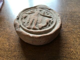 Antique Roman/Early Terracotta Pottery.  Design In Centre.  Look 2