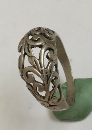 Ancient Rare Stirling Silver Victoria Ring Vintage Artifact Good Quality