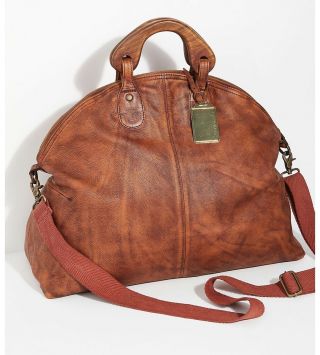 People Willow Vintage Leather Tote Bag Dark Brown NWT $228 X - Large Weekend 2