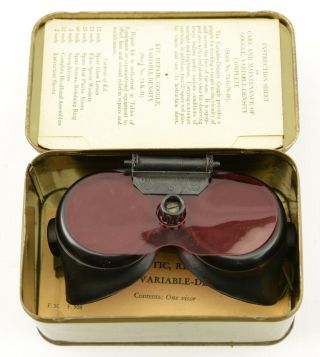 Ww2 Usaaf Pilot Variable - Density Goggles No.  74 - G - 79 - 40 Stamped Us 1945
