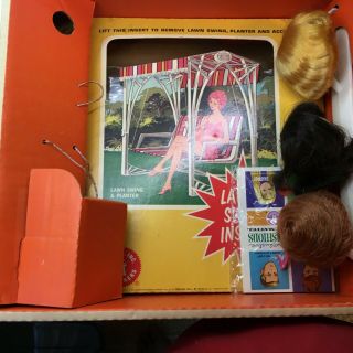 1964 Miss Barbie Doll Box with Lawn Swing & Accessories VINTAGE MIB 3