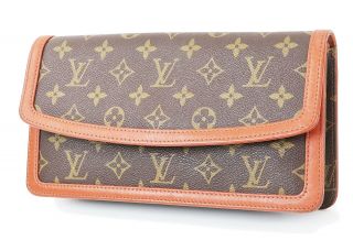 Authentic Vintage Louis Vuitton Dame Monogram Clutch Bag Purse 30989