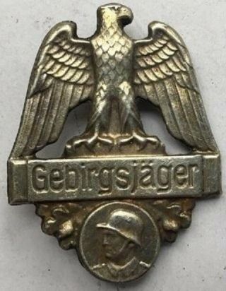 German Wwii Gebirgsjager German Alpine Mountain Light Infantry Insignia Badge