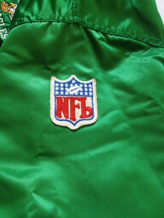 Vtg Philadelphia Eagles Green Pro Line Starter Satin Jacket Sz XL Old Logo Mens 6